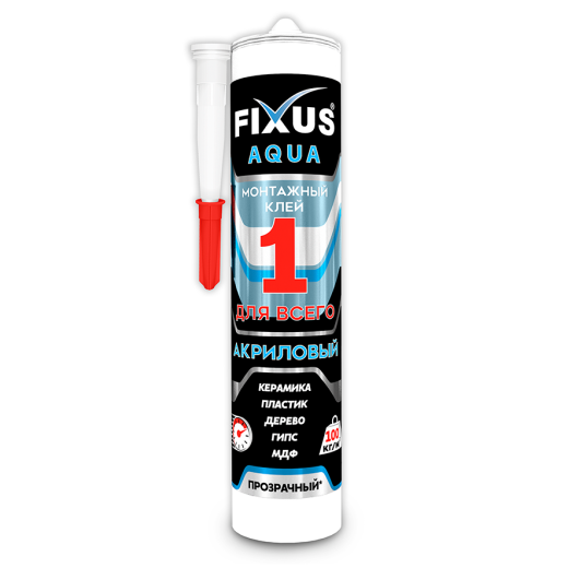 Construction adhesive Aqua-100 280ml "Fixus", 000 Transparent