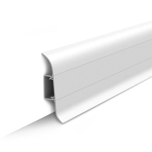 Skirting board with central strip 55mm 2,2m "Ideal Classic", 001 White