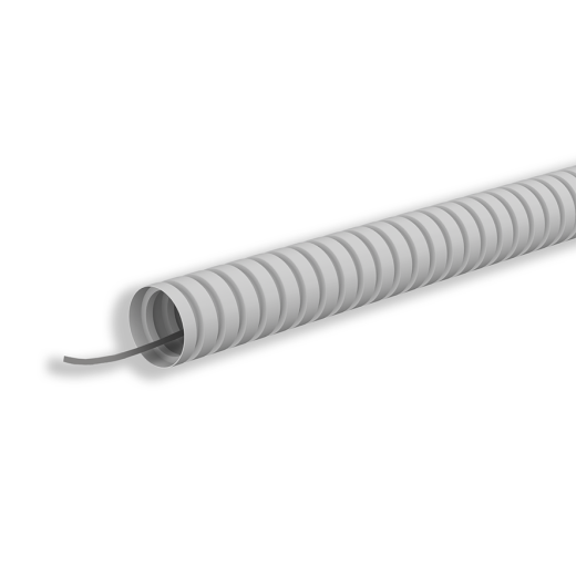 Corrugated conduit  PVC with probe Ø16 100m (bay) "Ideal", 002 Light grey