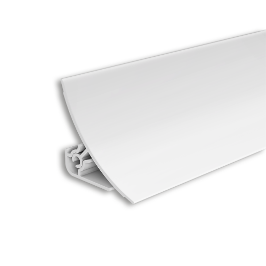 Skirting board for worktop 3,0m "Ideal", 001-0 White Glossy